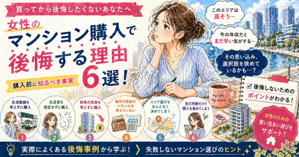 女性のマンション購入で後悔する理由6選！購入前に知るべき事実