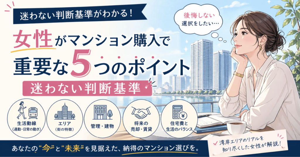 女性がマンション購入で重要な5つのポイント｜迷わない判断基準