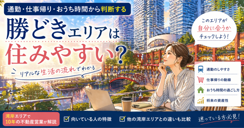 勝どきエリアは住みやすい?通勤･仕事帰り･おうち時間から判断する