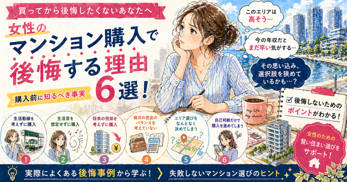 女性のマンション購入で後悔する理由6選！購入前に知るべき事実
