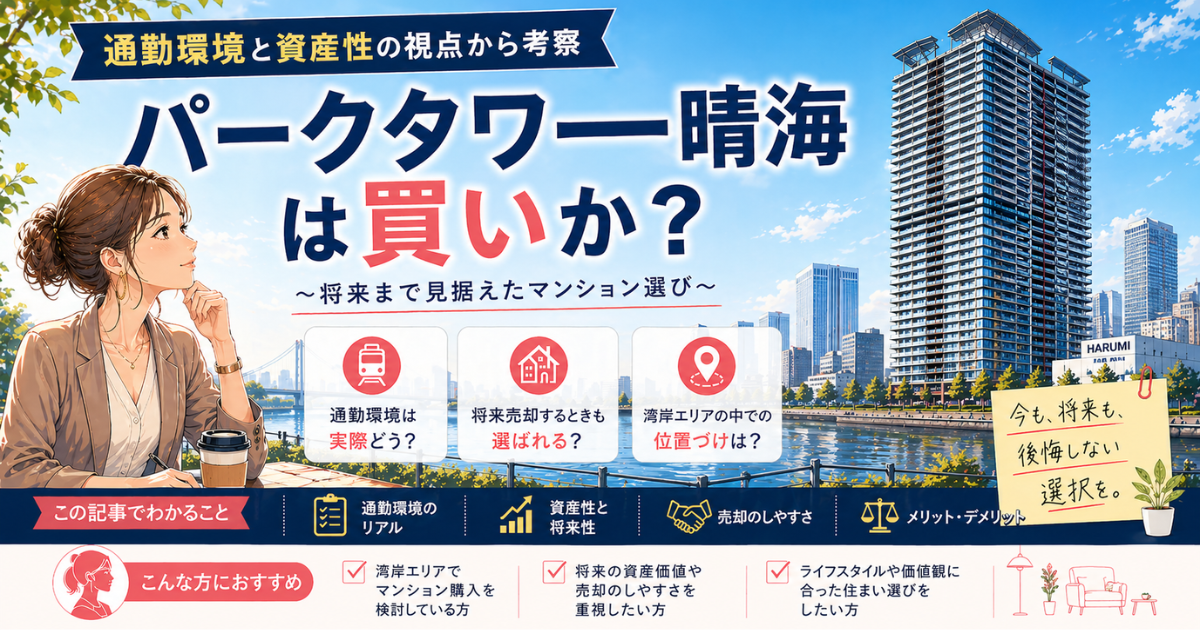 『パークタワー晴海』は買いか?通勤環境と資産性の視点から考察