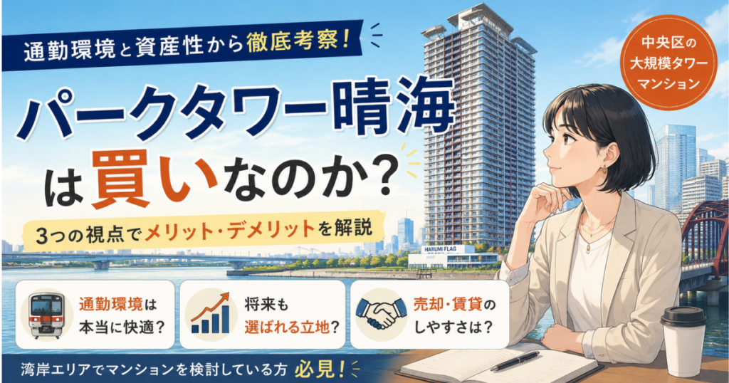 【アイキャッチ】『パークタワー晴海』は買いか？通勤環境と資産性の視点から考察