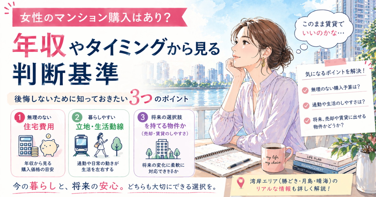 女性のマンション購入はあり？年収やタイミングから見る判断基準