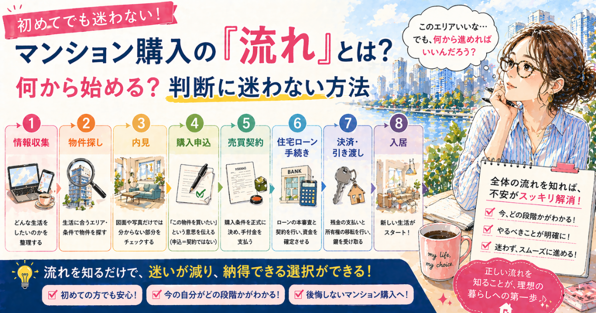 マンション購入の『流れ』とは?何から始める?判断に迷わない方法