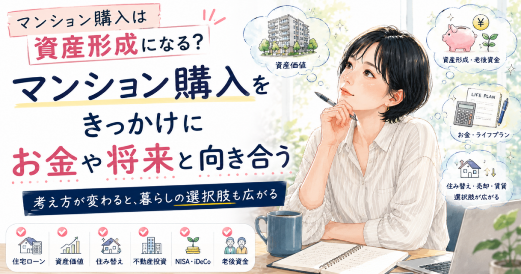 【アイキャッチ】マンション購入は資産形成になる？将来の選択肢を持つための考え方