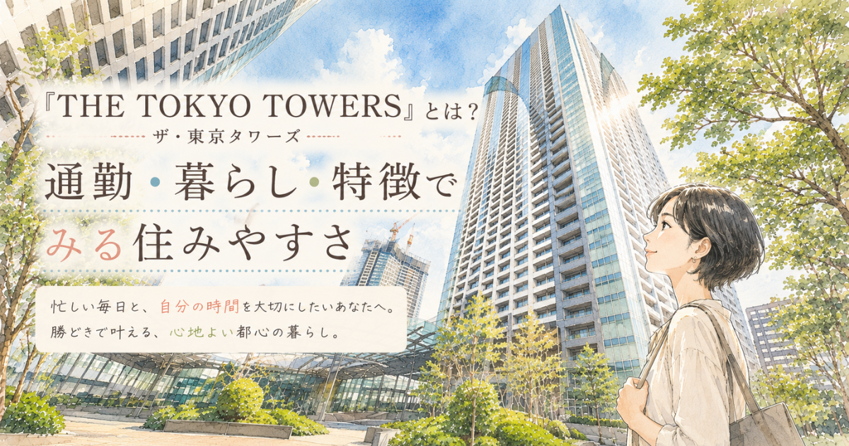 【アイキャッチ】 『THE TOKYO TOWERS』とは?通勤・暮らし・特徴でみる住みやすさ