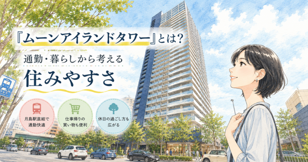 【アイキャッチ】『ムーンアイランドタワー』とは？通勤・暮らしから考える住みやすさ