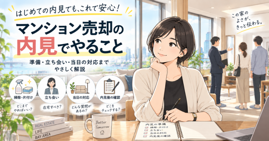 【アイキャッチ】マンション売却で内見が入ったら何をする？売主の準備と当日の対応