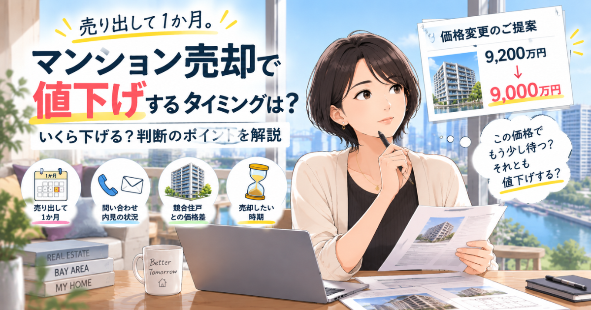 【アイキャッチ】マンション売却で値下げするタイミングは?いくら下げるべき?