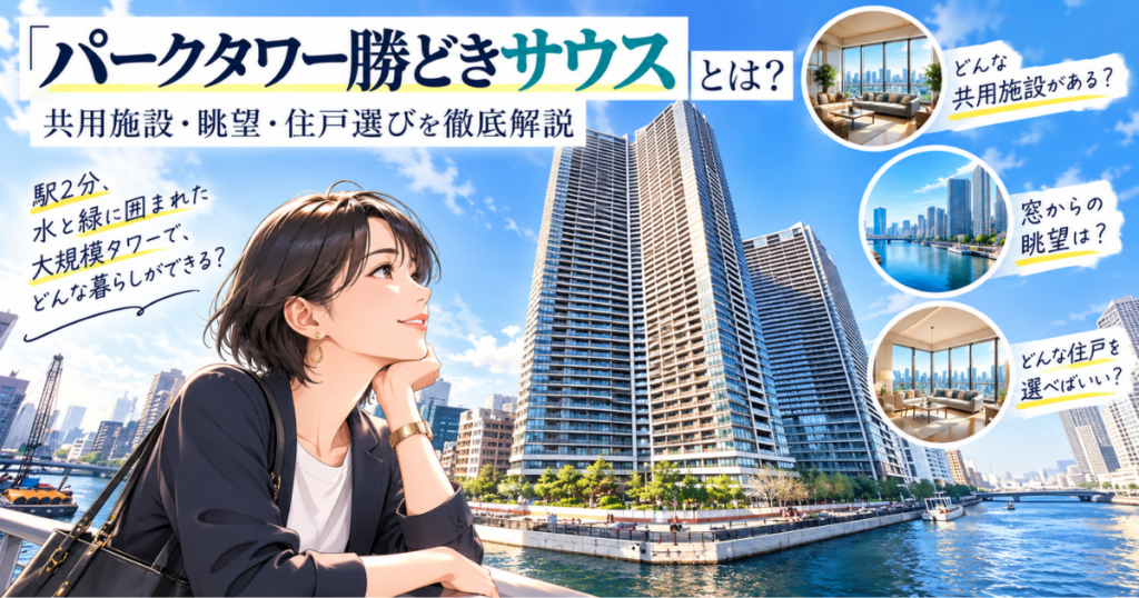 【アイキャッチ】『パークタワー勝どきサウス』とは？共用施設・眺望と住戸選び