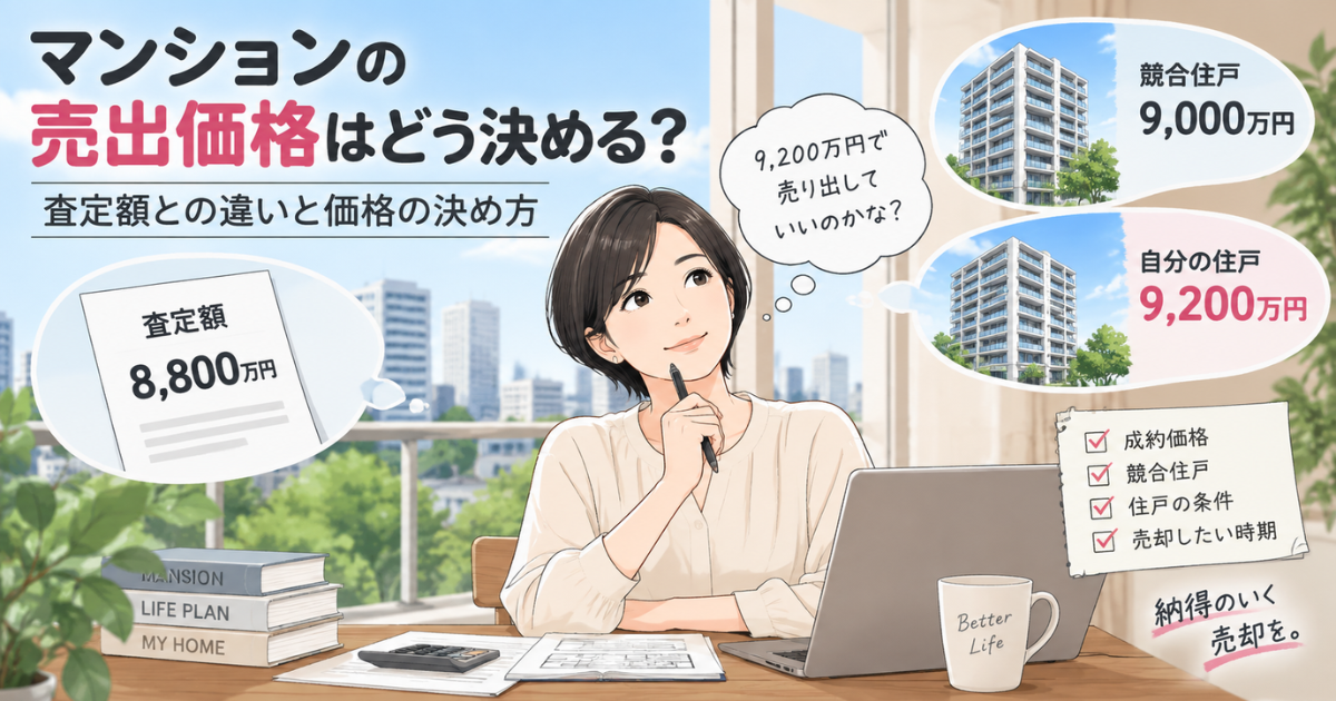 マンションの売出価格はどう決める？査定額との違いと価格の決め方