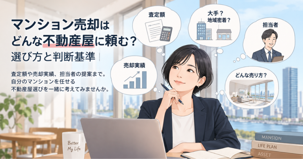【アイキャッチ】マンション売却はどんな不動産屋に頼む？選び方と判断基準