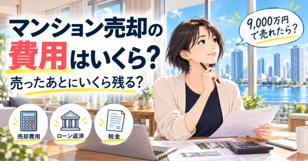 【アイキャッチ】マンション売却の費用はいくら？売ったあとにいくら残る？